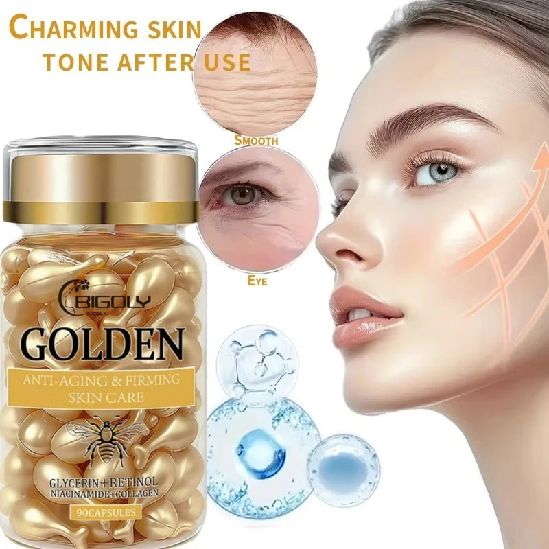 Retinol & Collagen Face Serum Capsules – 90ct Anti-Aging Face Serum Capsules Oasis Select
