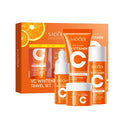 4pcs/box SADOER 5x Vitamin C Kit Whitening Moisturizing Travel Set(Facial Cleanser, Toner, Serum, Face Cream） Oasis Select 4pcs box