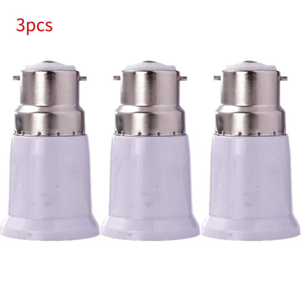 B22 to E27 Lamp Holder Converter holder Bayonet to Screw Lamp Light Socket Bulb Base Spliter Extension Adapter LED Corn Bulb Oasis Select 3pcs