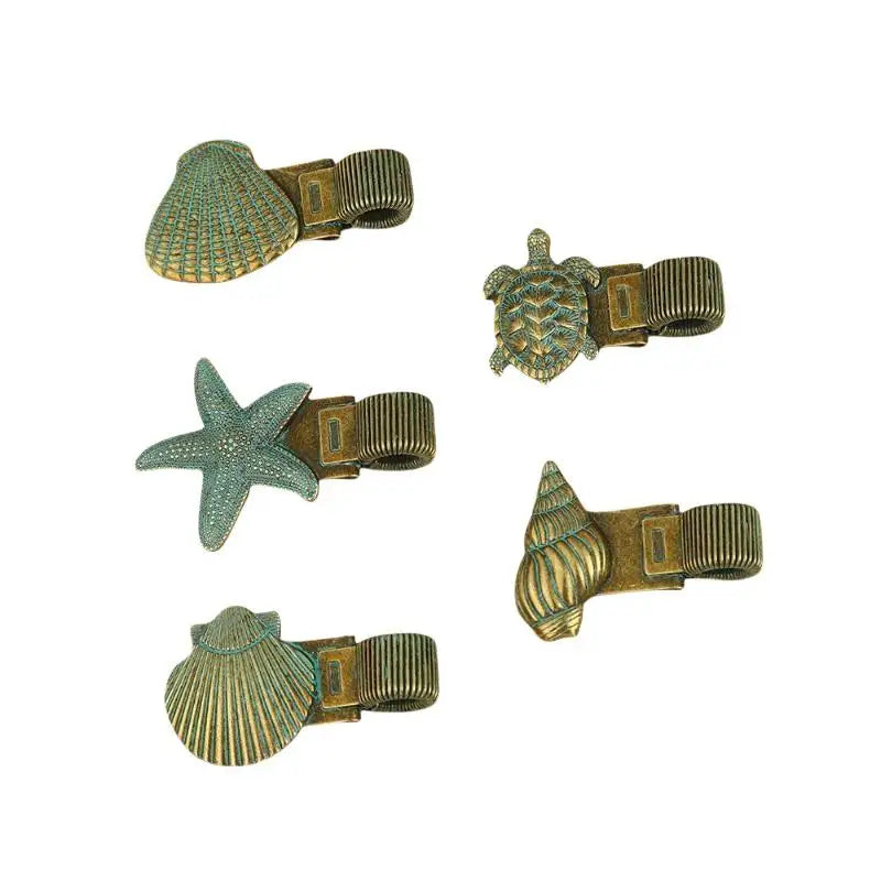 Retro Sea Turtle Metal Pen Clip Spring Loaded Durable Pen Holder for Notebook Diary Hiking Travel Journal Accessory Oasis Select