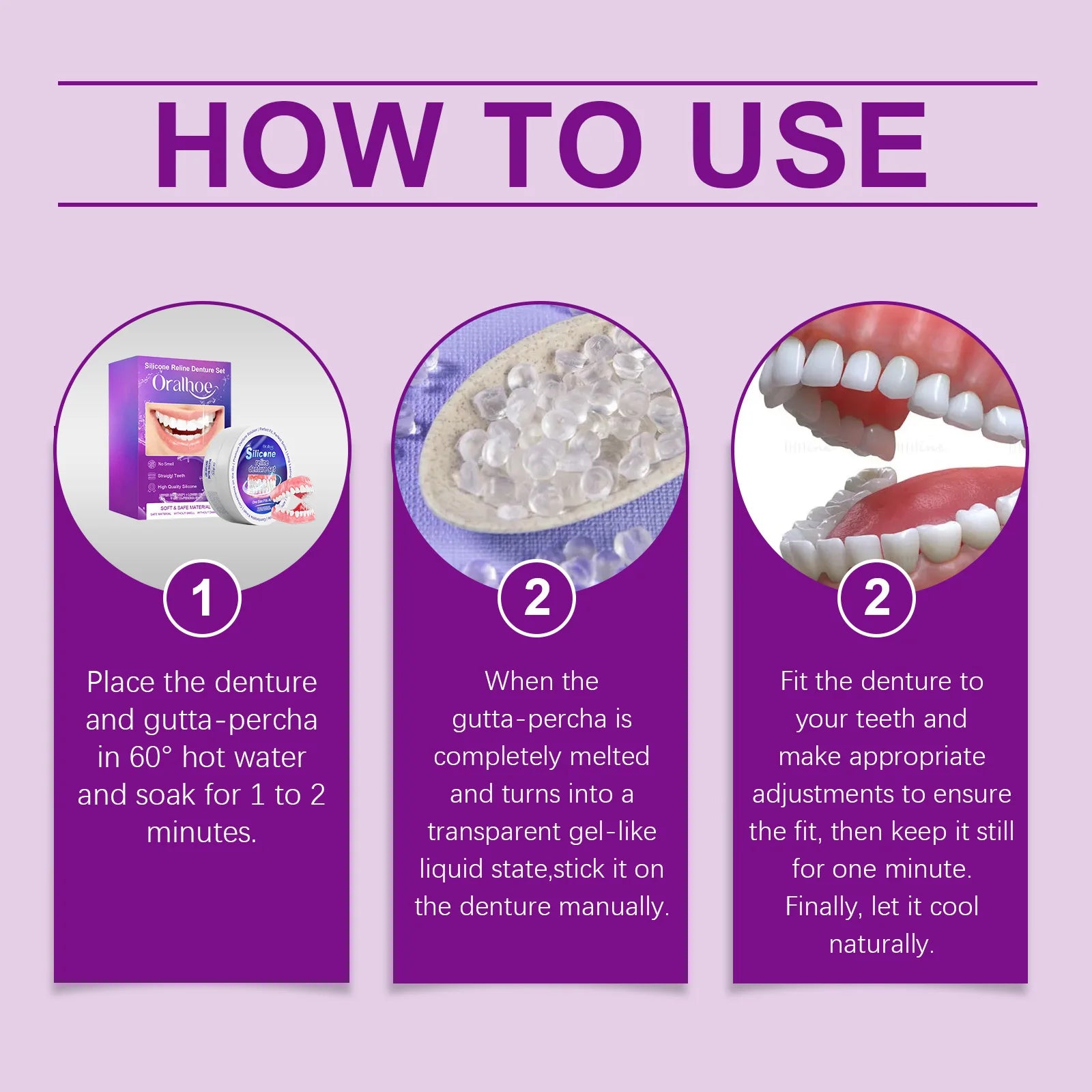 Oralhoe Silicone Temporary Denture Set – Natural Smile Fix Temporary Denture Set Oasis Select