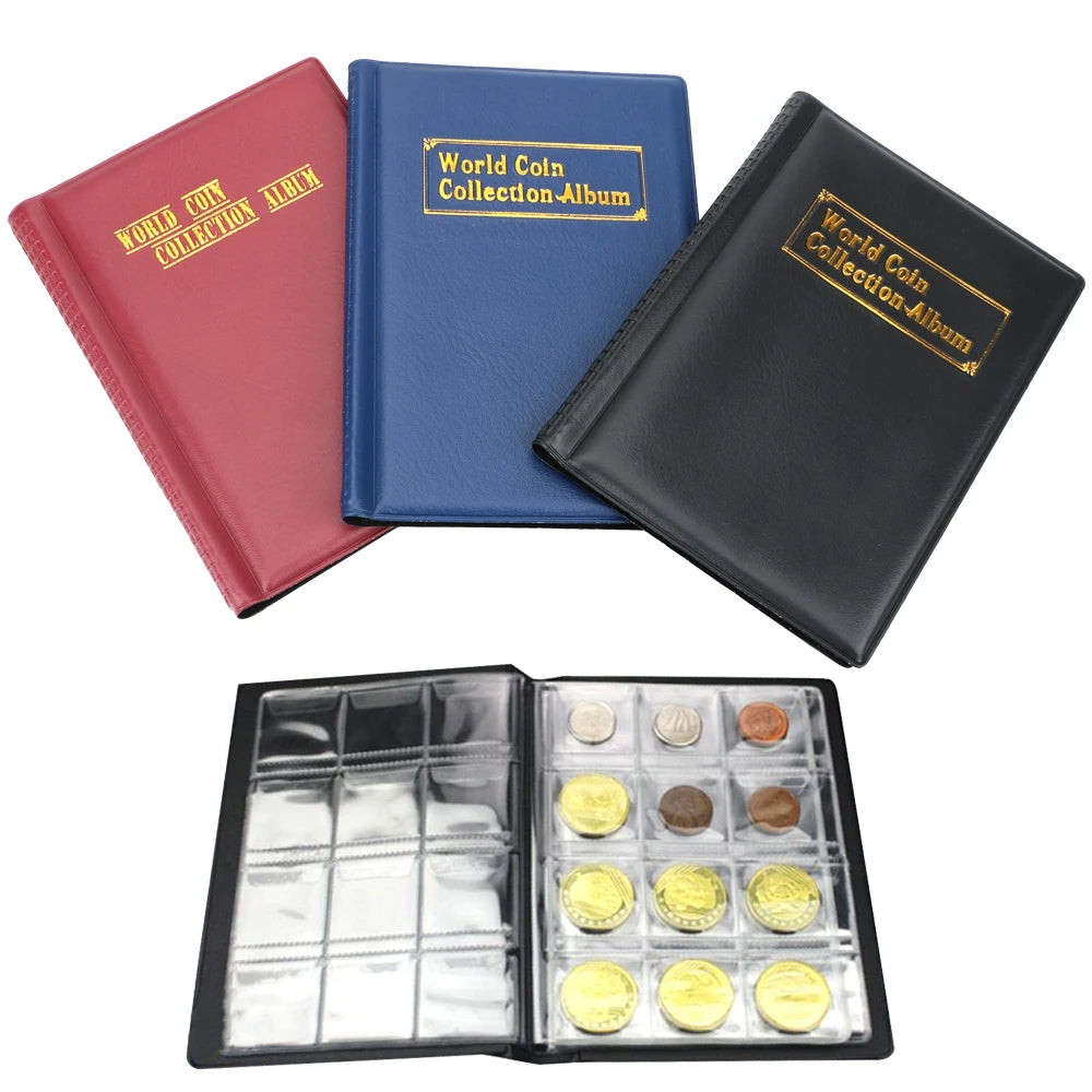 120 pieces Coins Album Multi-kinetic PVC Banknotes Coin Collection Book For Collectors Badge Collect Accessories Oasis Select