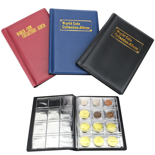 120 pieces Coins Album Multi-kinetic PVC Banknotes Coin Collection Book For Collectors Badge Collect Accessories Oasis Select