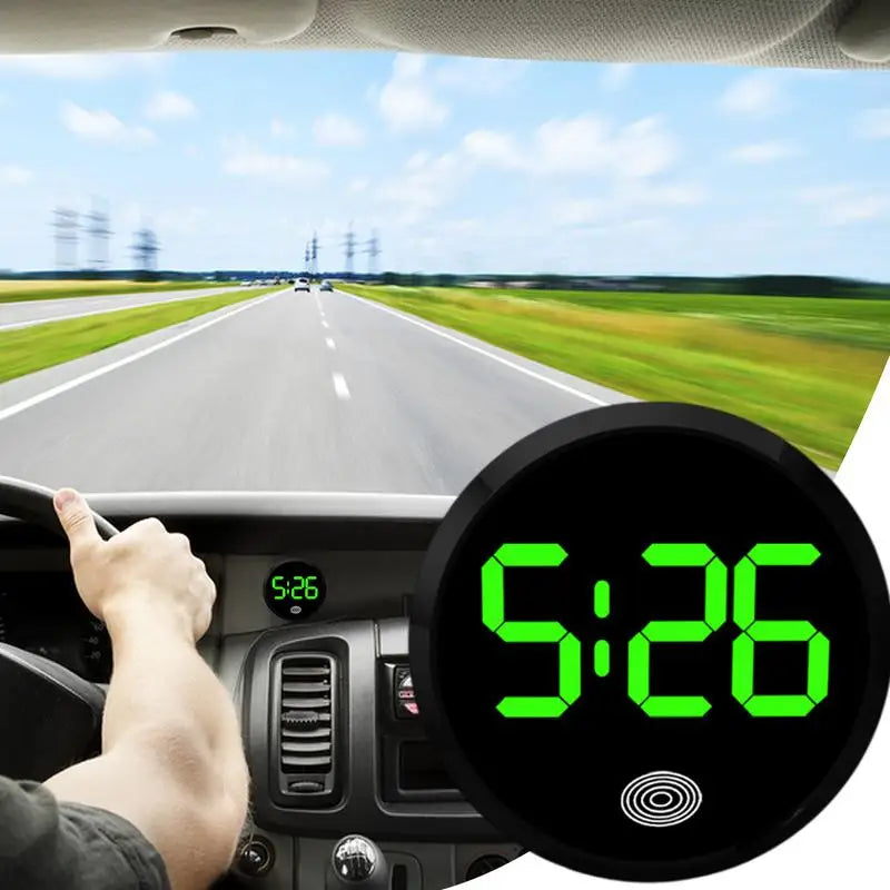 Car Dashboard Digital Clock Car Vent Clocks Watch Touch-Activated Automotive Night Watch Vehicle Dashboard Clock Stylish For Car Oasis Select