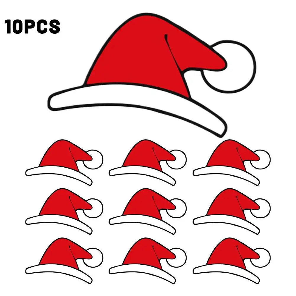 Tesla Christmas Emblem Sticker – Santa Hat, Elk & Festive Designs
