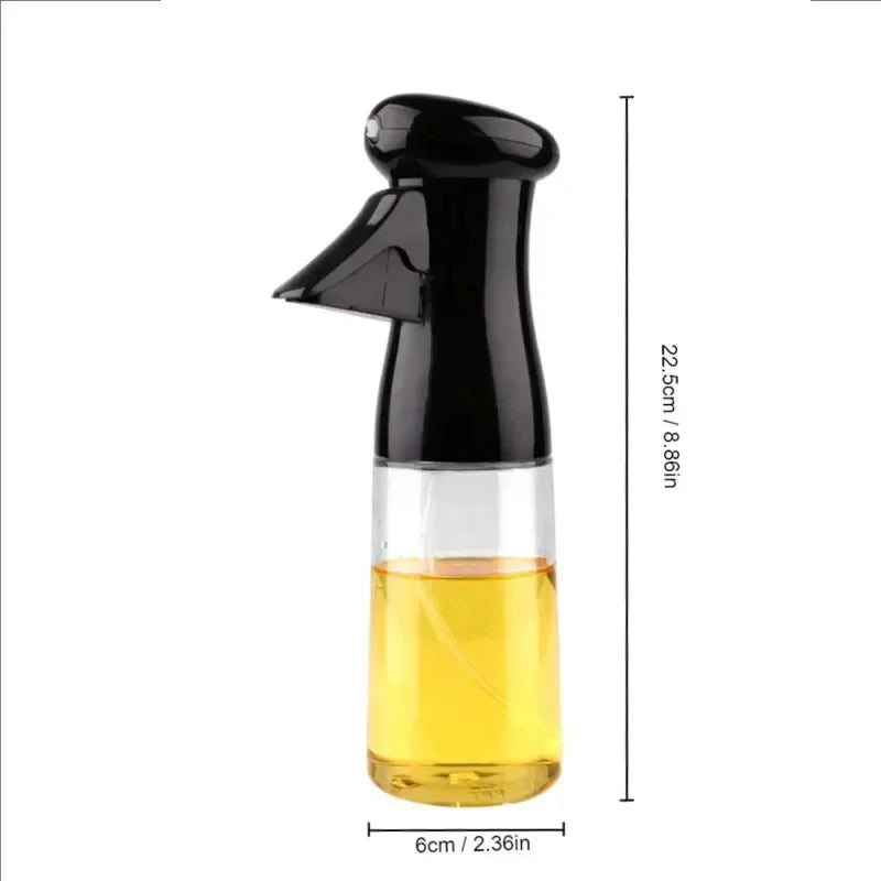 1PCS Black Transparent Kitchen Oil Bottle Cooking Oil Spray Olive Oil Bottle Fitness Barbecue Spray Oil Dispenser Household Oasis Select