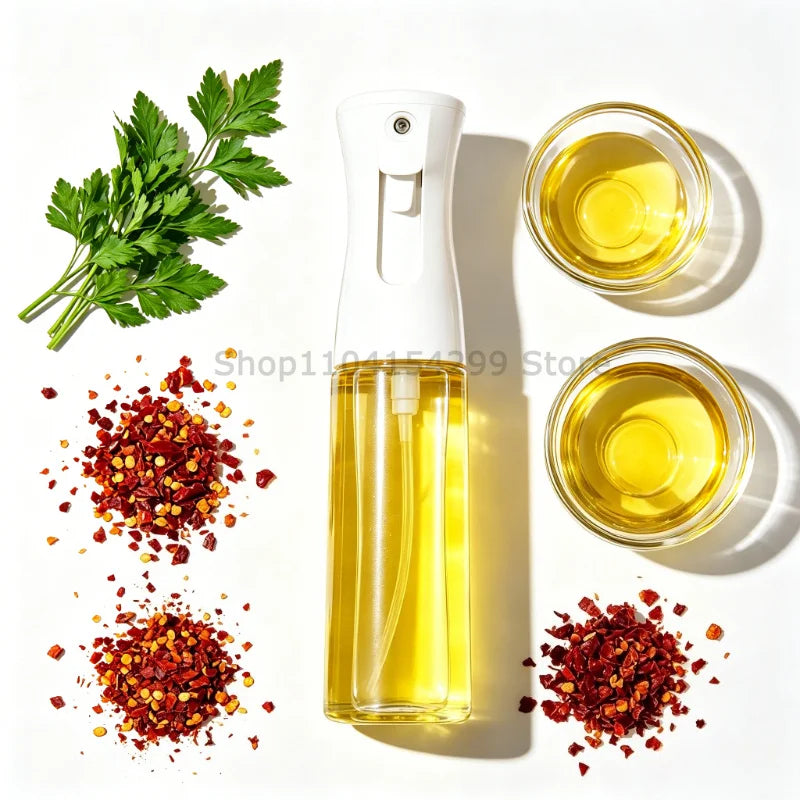 200/300/500ml Oil Spray Bottle BBQ Cooking Olive Oil Sprayer Plastic Baking Oil Spray Empty Bottle Vinegar Bottle or Oil Brush Oasis Select