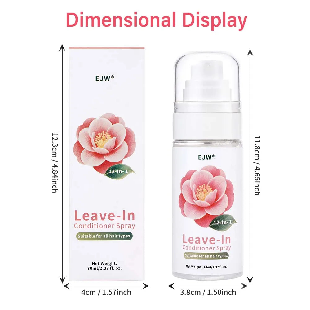 EJW Leave-In Conditioner Spray – Keratin Anti-Frizz Detangler Leave-In Conditioner Oasis Select Conditioner Spray