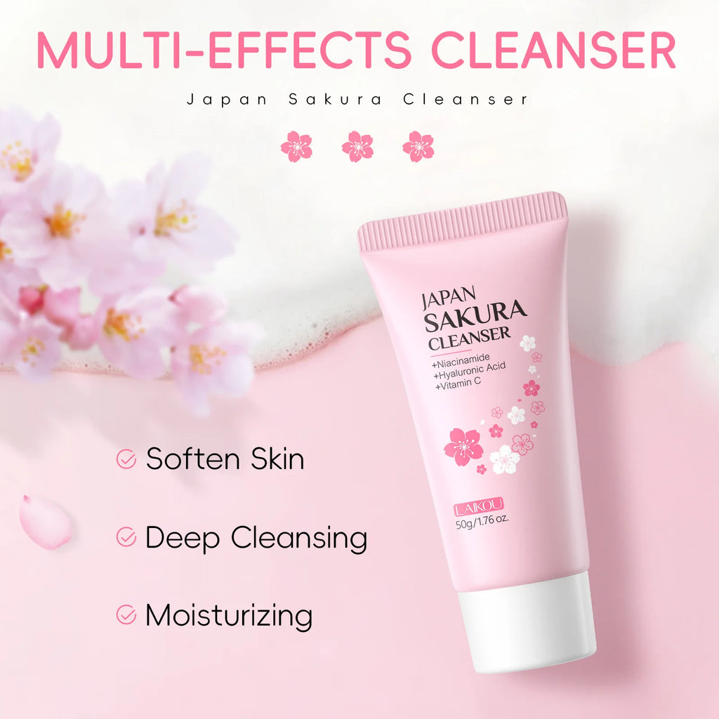 Lecco Sakura Facial Cleanser 50g – Hydrating Face Wash