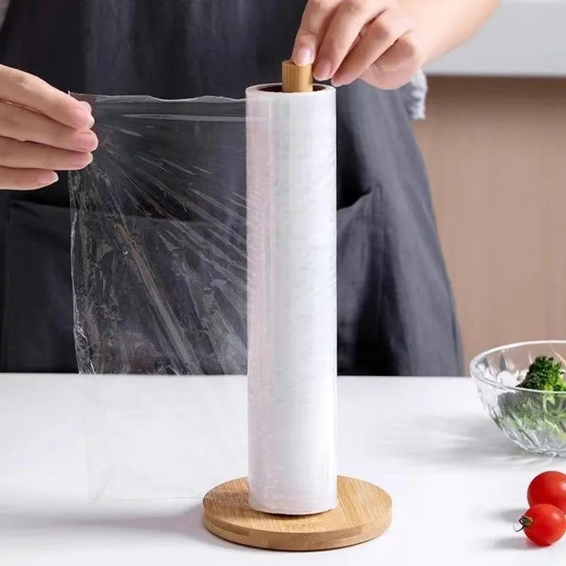 Kitchen Wooden Roll Paper Towel Holder Bathroom Tissue Stand Dining Table Vertical Napkins Rack Toilet Storage Accessories Oasis Select