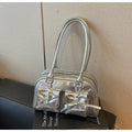 Vintage PU Leather Shoulder Tote Bag | Large Women's Handbag