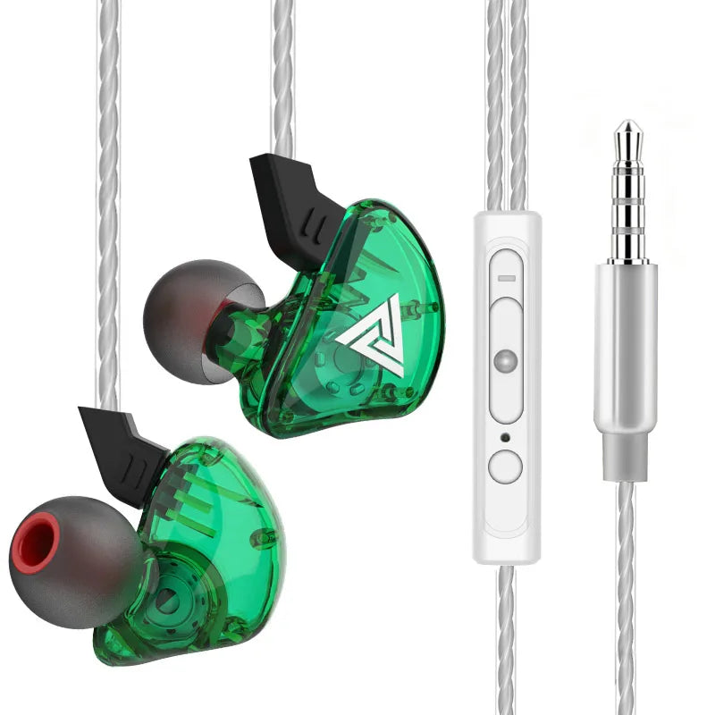 QKZ CK5 Wired Earphones In-Ear Headphones with Mic Volume Control HiFi Stereo Sound Deep Bass Tangle-Free for Phone Laptop PC Oasis Select QKZ CK5 Green