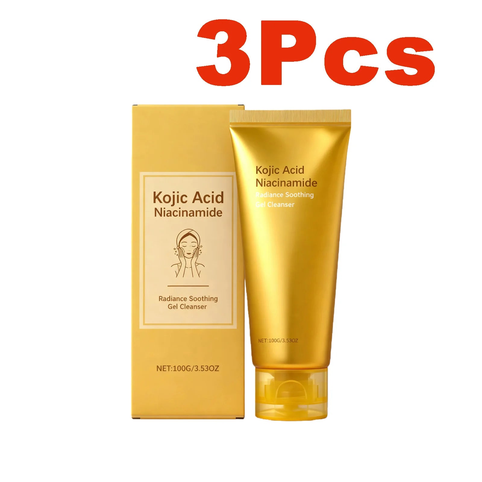 Hoygi Radiance Gel Cleanser – Brightening & Hydrating Face Wash Gel Face Cleanser Oasis Select 3 x 100g Boxed
