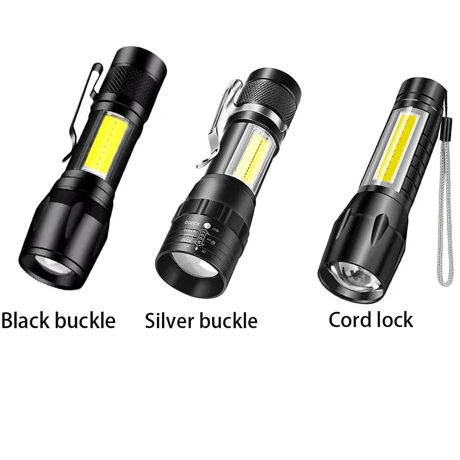 Mini Torch LED Rechargeable Flashlight Portable USB Charging Flashlight High Power Bank Camping Waterproof Long Range Lantern Oasis Select