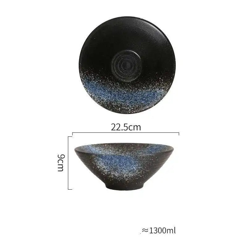 Japanese Ceramic Tableware Ramen Soup Noodle Bowls Commercial Bowl Home Restaurant Kitchen Dinnerware 7/8/9 Inch Oasis Select 9Inch Bowl A