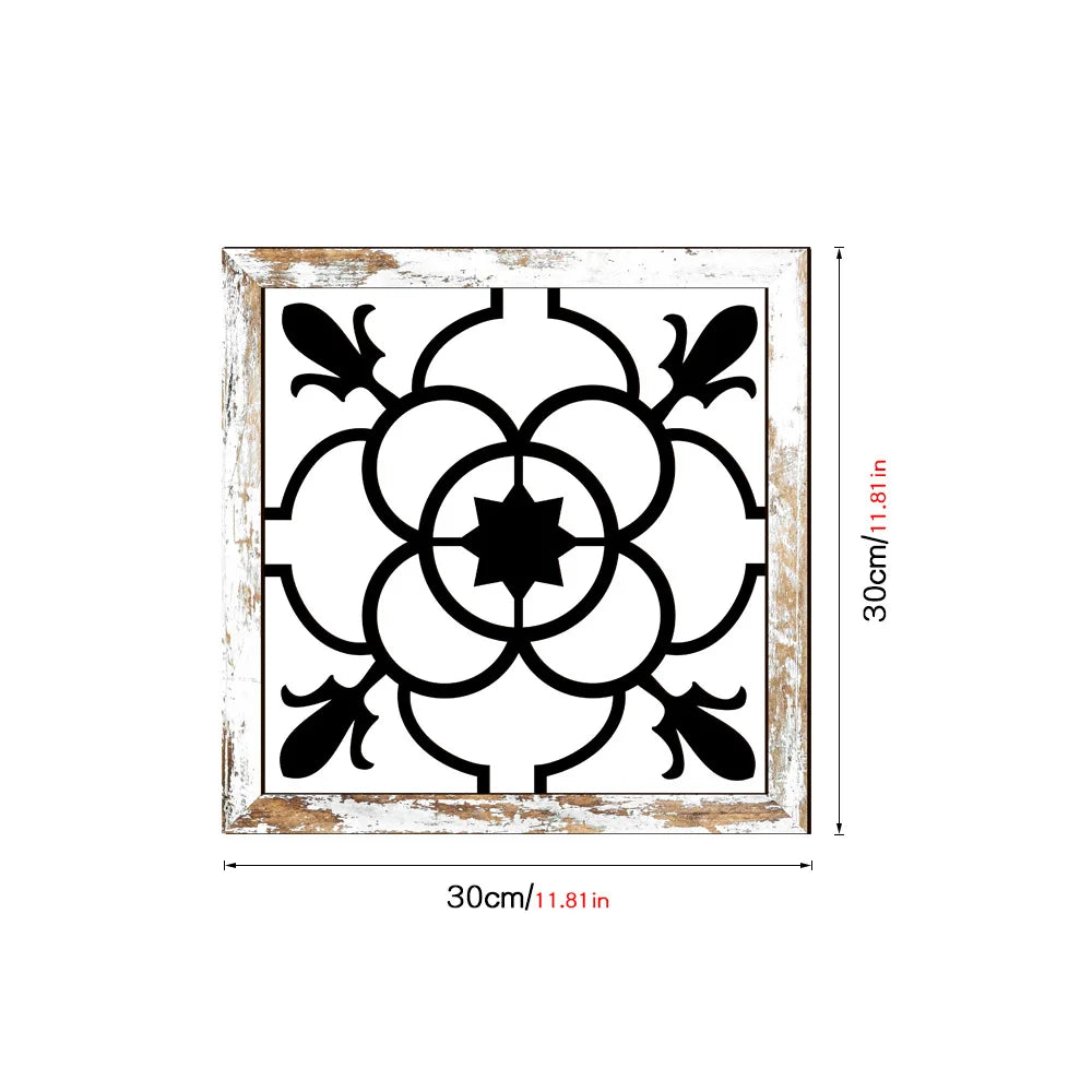 Wooden hollowed out UV printed wood grain home wall decoration can be pasted with living room and bedroom murals room decor Oasis Select MZ436-B 30cm x 30cm