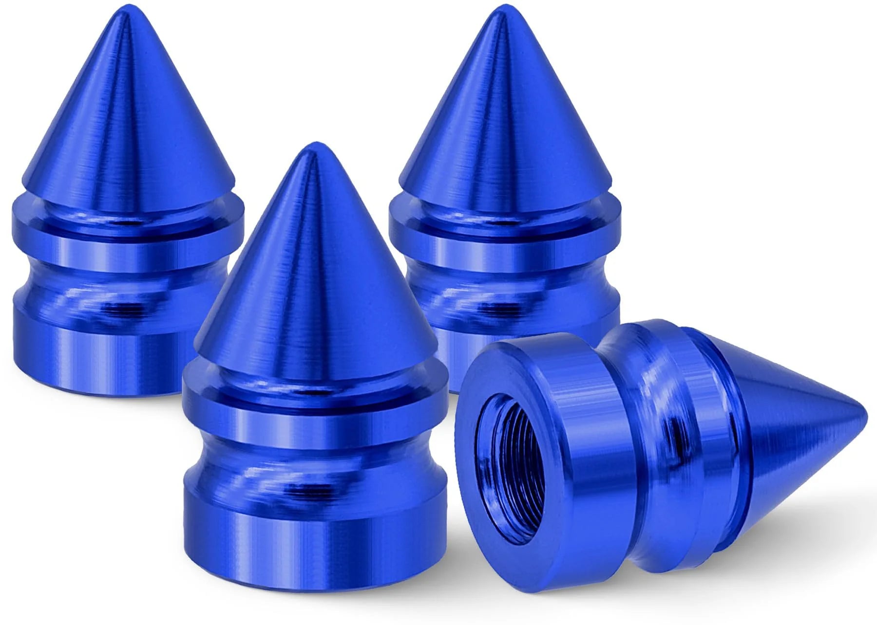 Automobile, motorcycle, conical tower shaped aluminum alloy valve cap, colored valve cap, pointed cap Oasis Select 4pcs 2