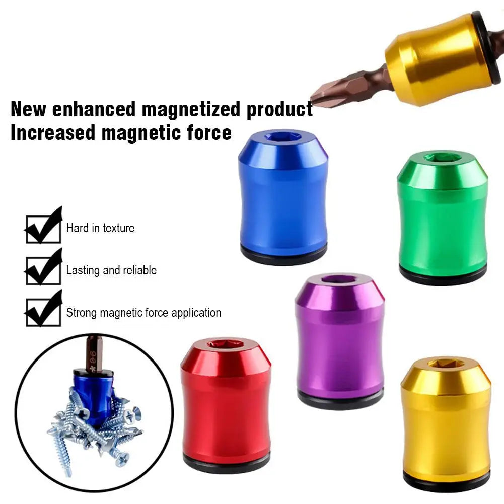 3-in-1 Screwdriver Head Magnetic Ring,Strong Magnetic Screw Ring,6.35 mm Magnetic Screw Ring Bit for Hex Screwdriver Oasis Select