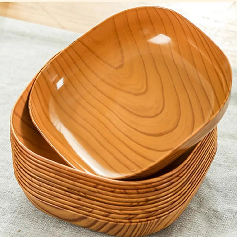 Japanese Wood Grain Square Plate 15cm – PP Dinnerware