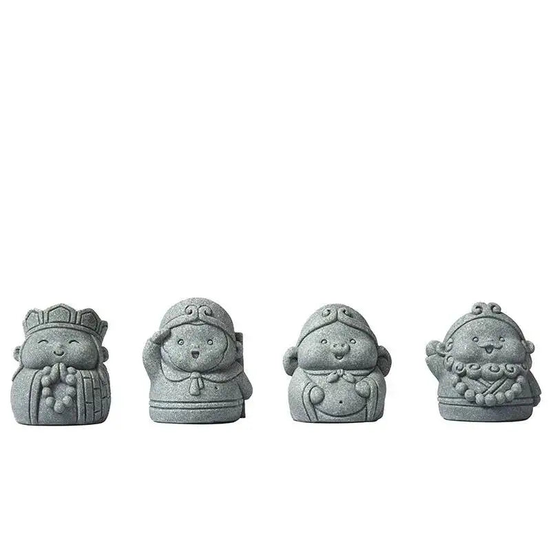 4pcs Desktop Figures Tea Pet Cultural And Creative Small Ornaments Scenery Oasis Select