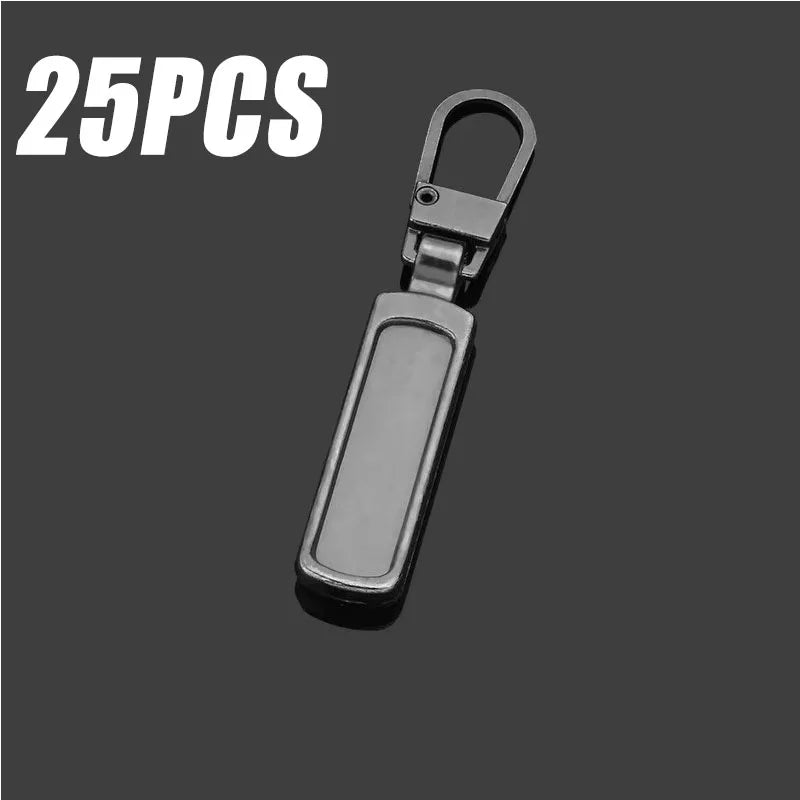 5/25pcs Detachable Metal Zipper Pullers for Zipper Sliders Head Zippers Repair Kits Zipper Pull Tab DIY Sewing Bags Down Jacket Oasis Select 25PCS Gun
