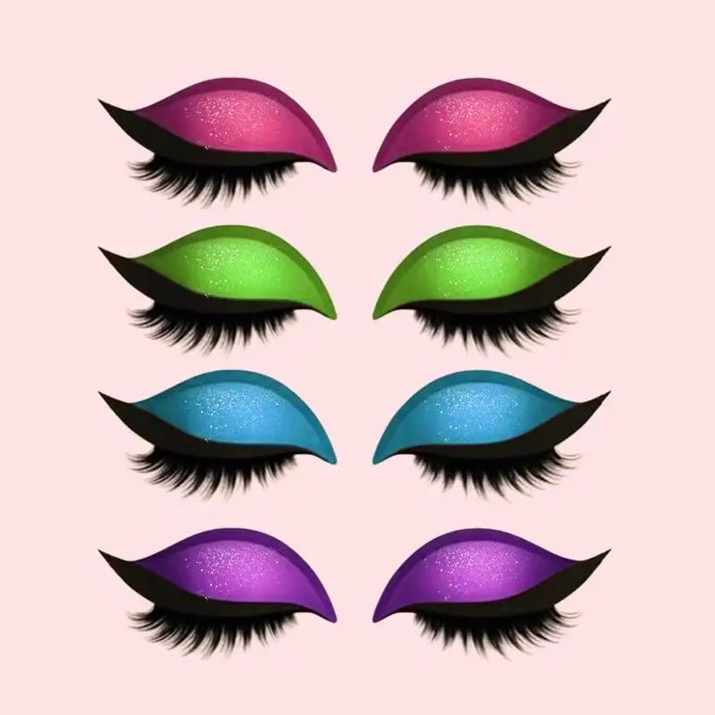Colorful Self-Adhesive False Eyelash & Eye Shadow Stickers False Eyelash Stickers Oasis Select