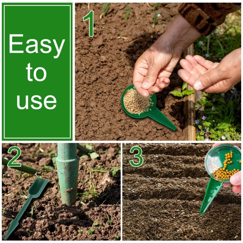 Manual Seed Sower Adjustable Seed Depth Hand Planter with Seed Spacing Control Seed for Vegetables Flowers Garden Tool Oasis Select