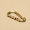 Solid Brass 60mm D-Ring Spring Snap Carabiner Keychain Clip