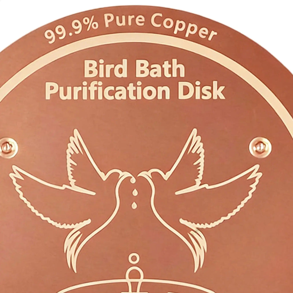 1PC Bird Bath Copper Disk Purification Disk Garden Outdoor Feeder Tray Cleaner Bird Bath Water Fountain Fishpond Lawn Backyard Oasis Select