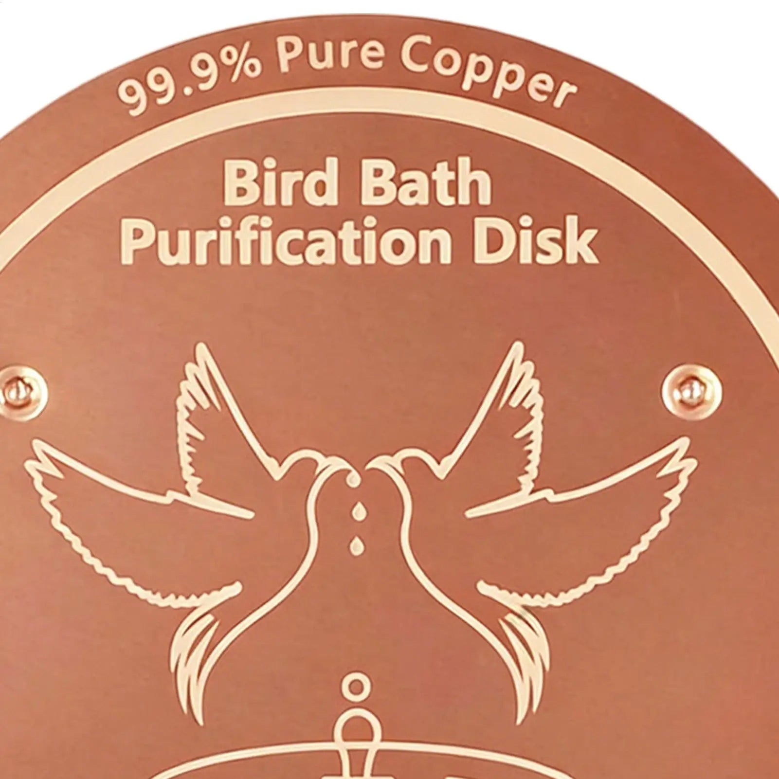 1PC Bird Bath Copper Disk Purification Disk Garden Outdoor Feeder Tray Cleaner Bird Bath Water Fountain Fishpond Lawn Backyard Oasis Select