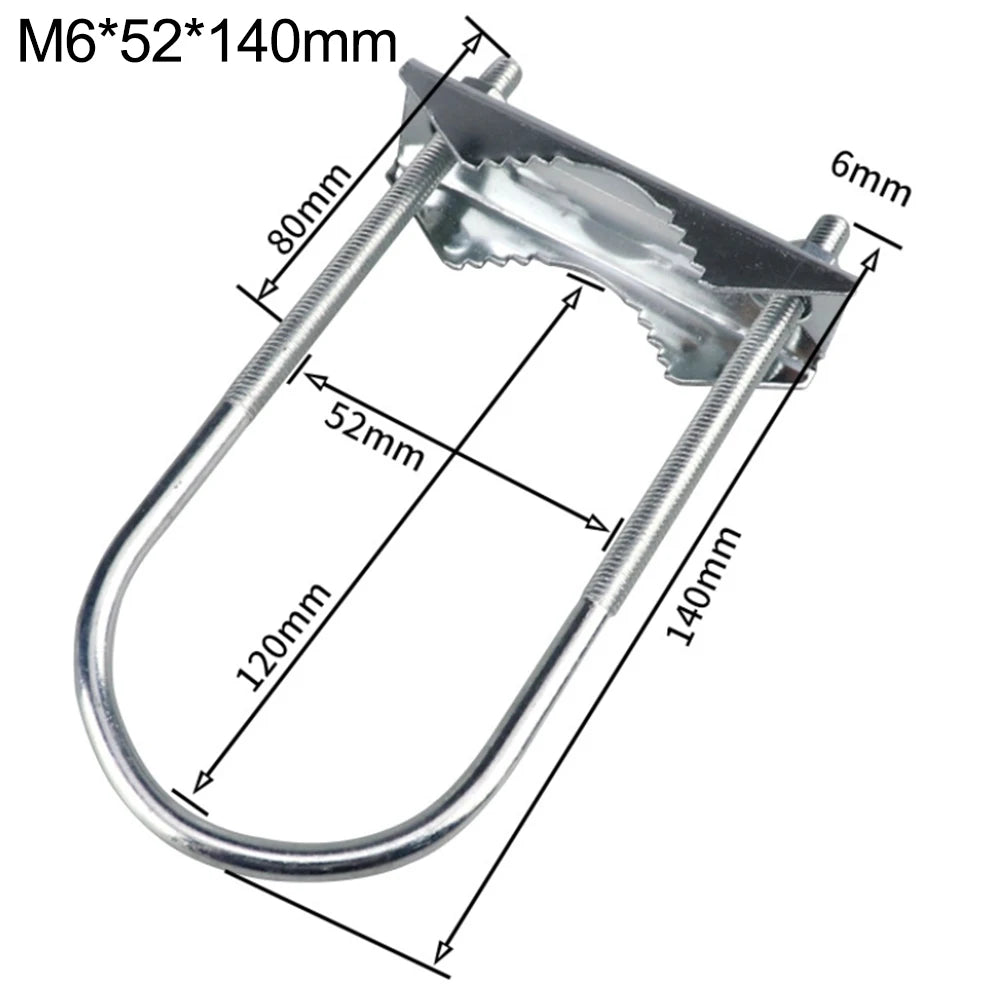 U Bolts Heavy Duty Anti-Rust Mast To Mast Mount Bracket Kit Secure Antenna Fixing Clamp For TV Antennas Ham Flagpoles Oasis Select C