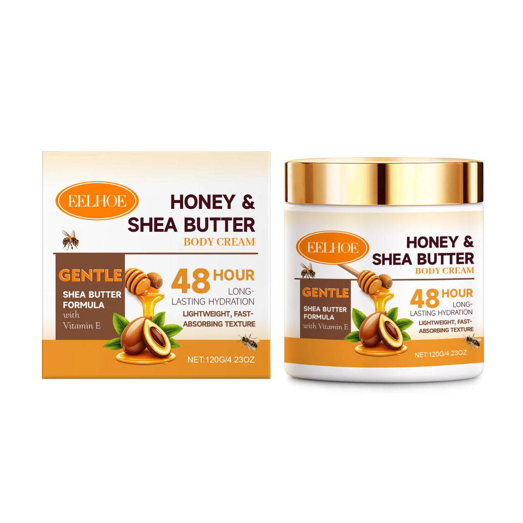 Eelhoe Honey Shea Butter Body Cream Soften Skin Nourish Refreshing Lightweight Gentle Formula Deep Moisturizing Body Lotion 120g Oasis Select 120g