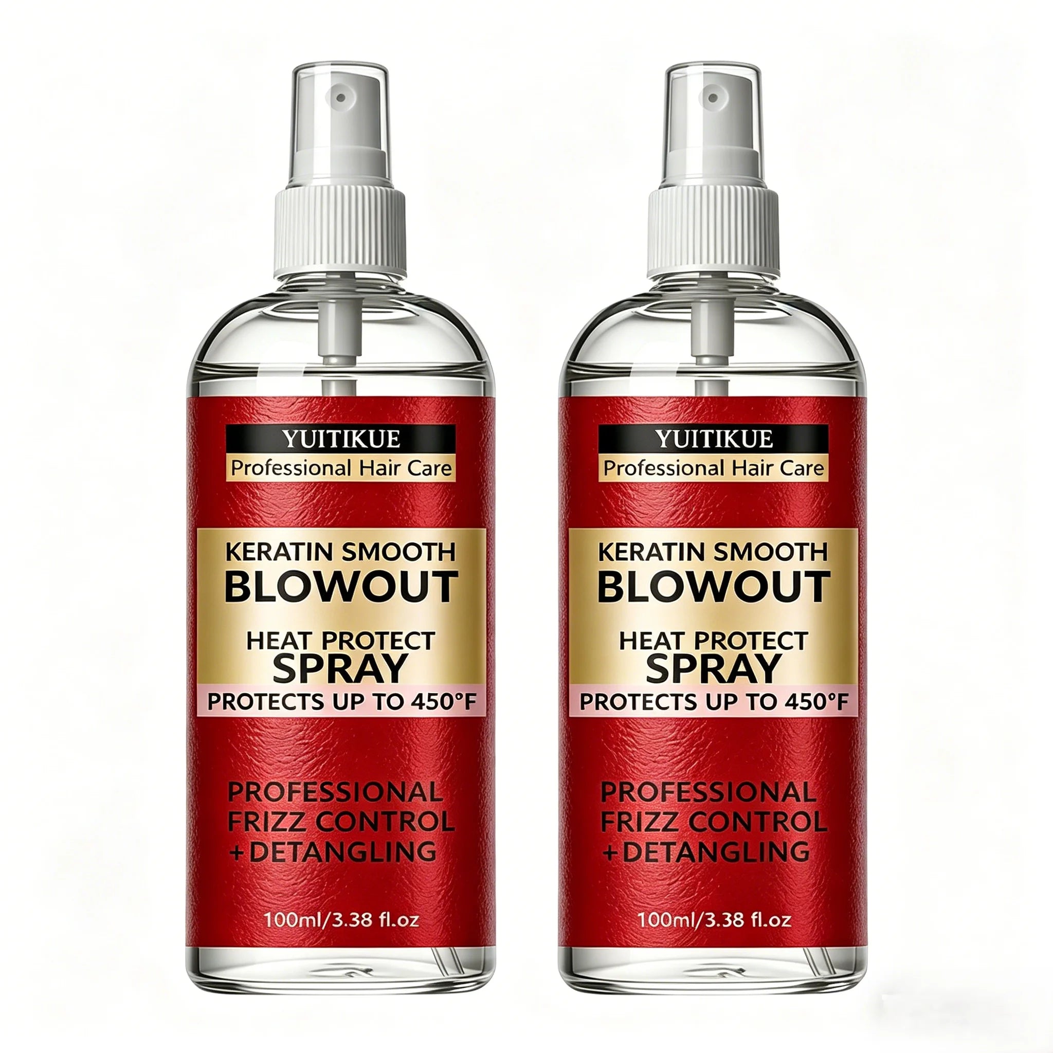 YUITIKUE Keratin Heat Protect Spray – 450°F Frizz Control