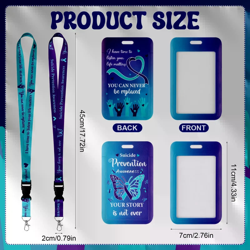 Suicide Prevention Awareness Lanyard ID Clip Purple Keychain Lanyard Accessory For Keys And ID Cards For Women Girls Teachers Oasis Select China Mainland