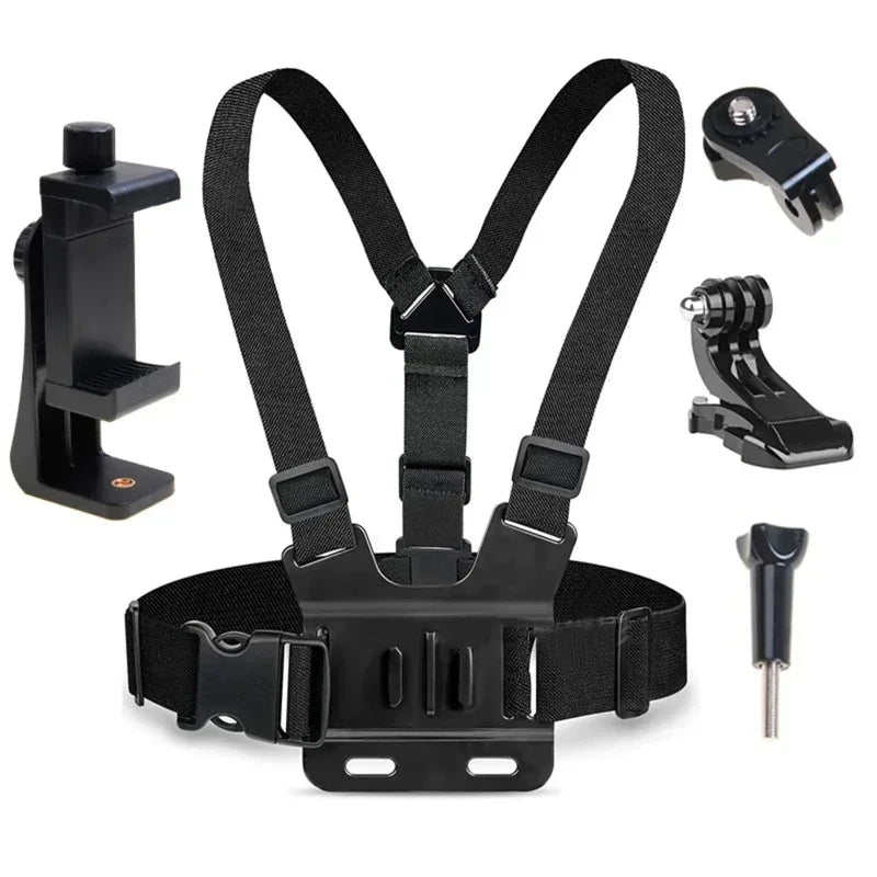 5 in 1 Mobile Phone Chest Strap Mounting Holder First Angle Video Record life Phone Bracket Fixed Live Broadcast Accessories Oasis Select 5 Piece Set