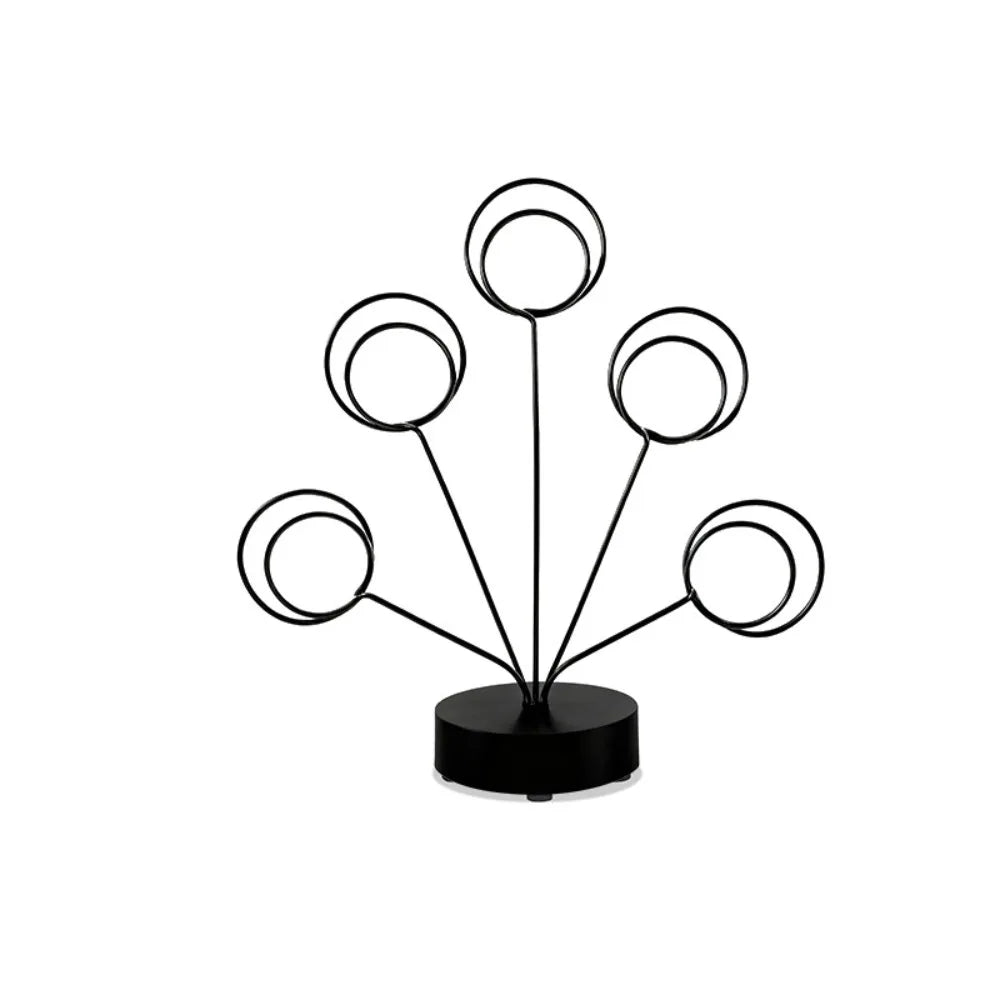 Multifunctional Creative Note Clips Stable Heart/Round Business Card Holder Portable Vertical Desktop Card Clamp Party Supplies Oasis Select Black Round