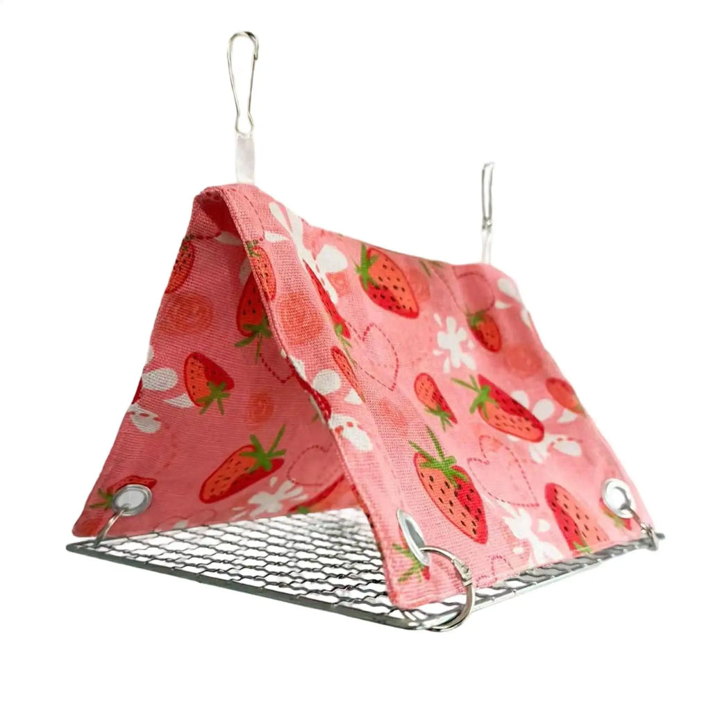 Print Bird Bed Mini Cage Squirrel Mat Guinea Pig Nest Hamster House Small Animal Sleeping Bed Pet Hanging Cage Bird Supplies Oasis Select