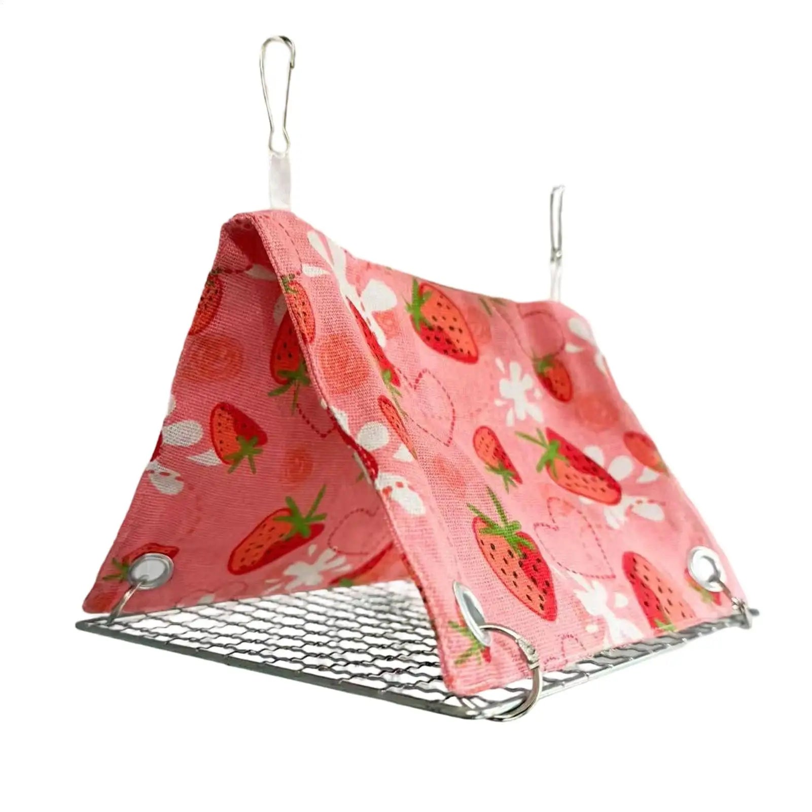 Print Bird Bed Mini Cage Squirrel Mat Guinea Pig Nest Hamster House Small Animal Sleeping Bed Pet Hanging Cage Bird Supplies Oasis Select