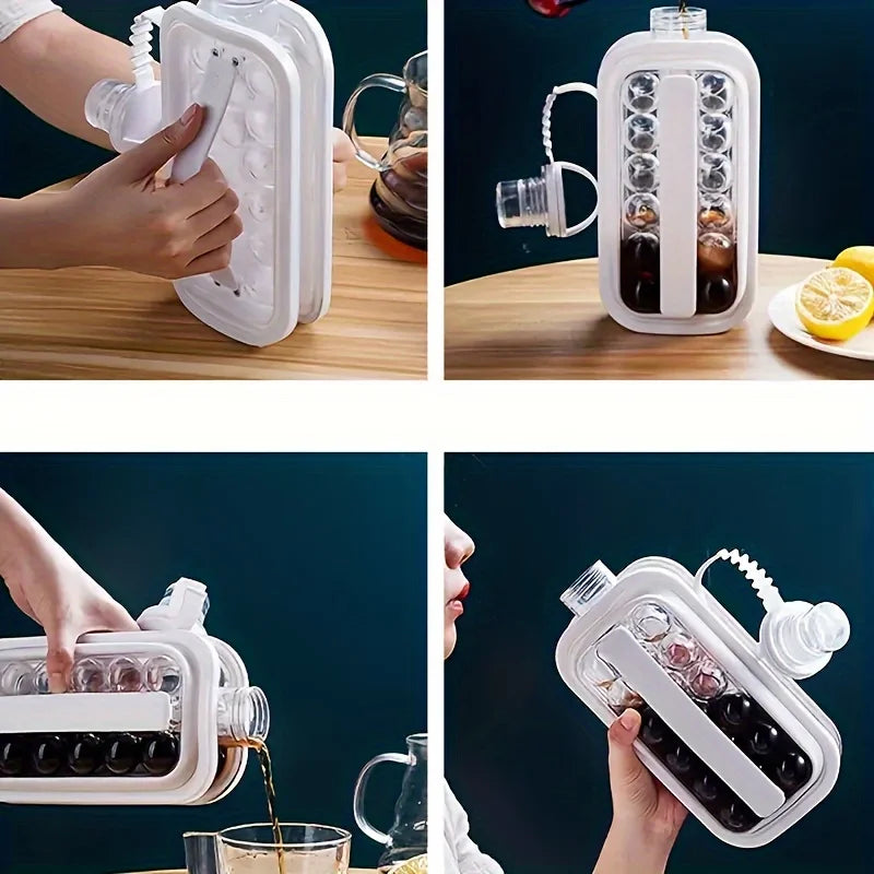 Portable Ice Tray - Large Capacity Bucket Mold and Refrigerator Accessory with Compressible Design for Easy Storage Oasis Select