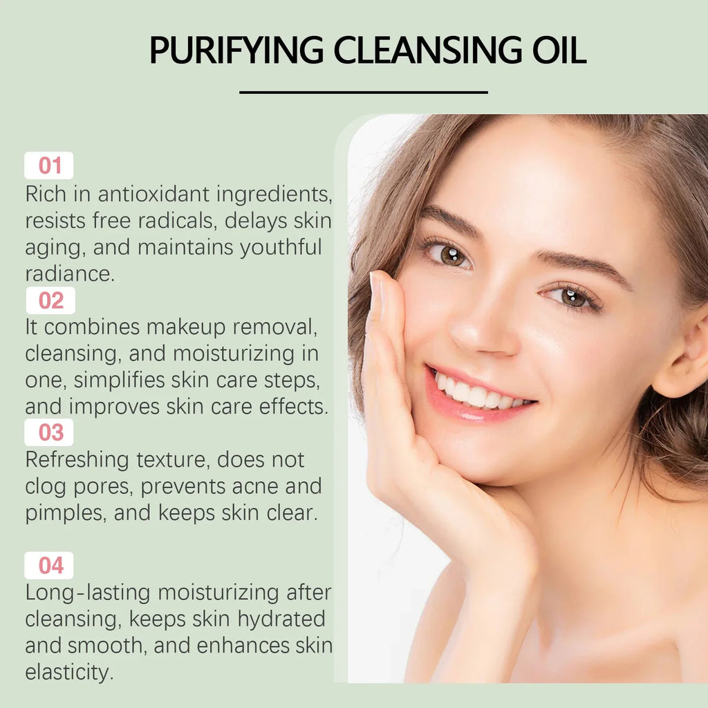 Makeup Removal Oil Non-Greasy Cleanse Purifying Pores Moisturizing Refresher Non Irritating Facial Makeup Remover Cleansing Oil Oasis Select