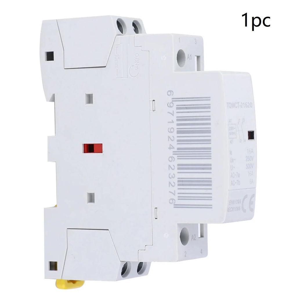 AC Contactor 220V 16A 2P Modular Energy-Saving DIN Rail Mount