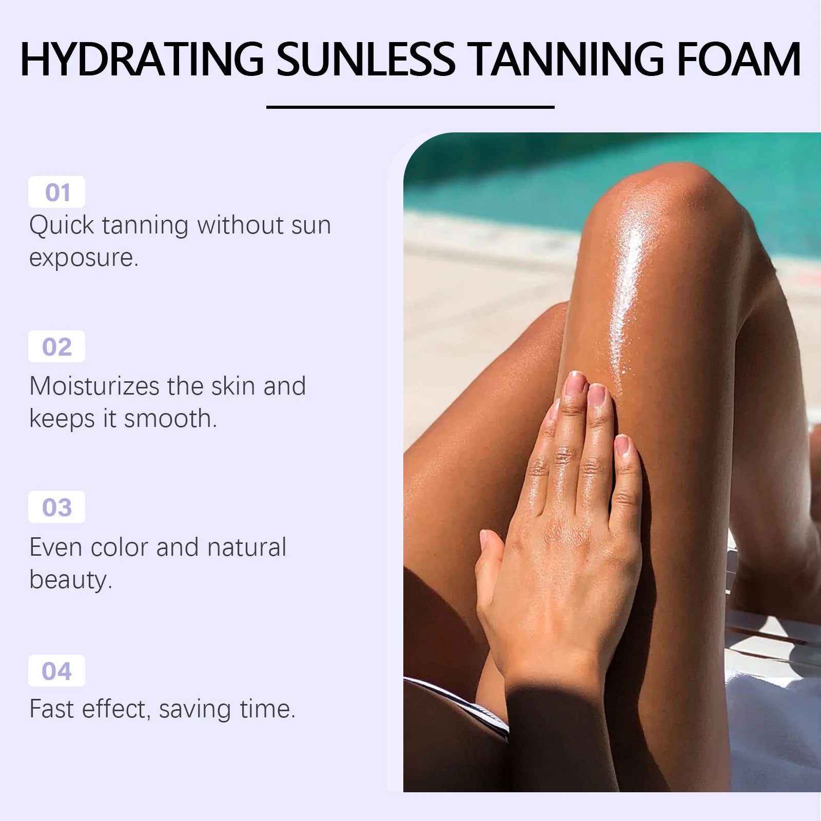 Body Self Tanning Mousse Indoor Sunless Tan Lasting Natural Bronze Brown Hydrate Skin Full Body Use Quickly Tanning Cream 120ml Oasis Select