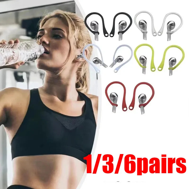 1/3/6Pairs Anti-Lost Earphone Silicone Earhook For Airpods Earpods Loop Clip Headset EarHook Replacement Headphone Accessories Oasis Select