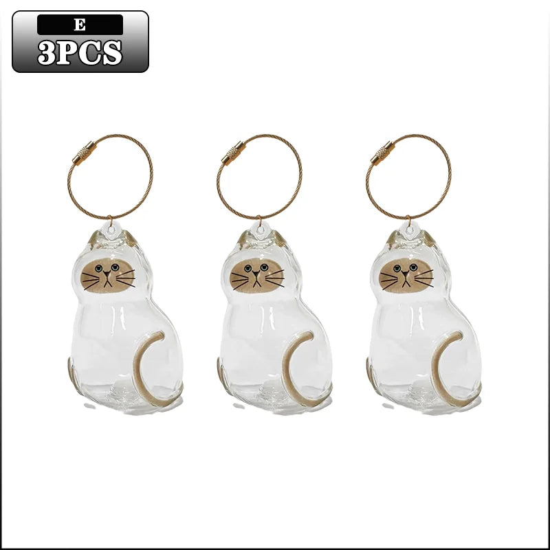 Cat Hair Keepsake Keychain | Pet Fur Storage Pendant Gift