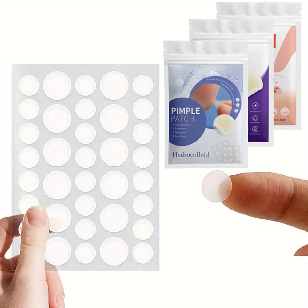 Round Acne Pimple Patch (360/400Counts), Invisible Hydrocolloid Acne Patch With Tea Tree Oil, Acne Spots Zits Patches Skincare Oasis Select