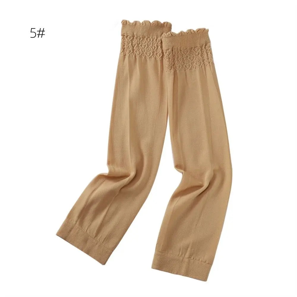Elastic Fabric Thin Sun Protection Sleeves Solid Color Anti-UV Middle Eastern Style Sleeves Sun Protection Oasis Select 5