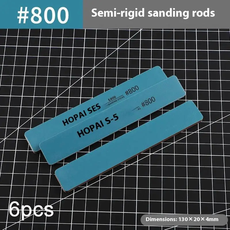 6Pcs MS-E400-1500 Semi-rigid Sanding Sticks Plastic Model Polishing Rod For DIY Assembling Model Build Tools@#X Oasis Select 800