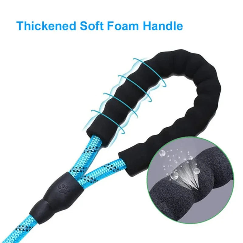 3m Pet Reflective Nylon Tow Rope Non Slip Foam Handle Pet Adjustable Towing Ropes Large Middle Small Dogs Outdoors Pet Supplies Oasis Select