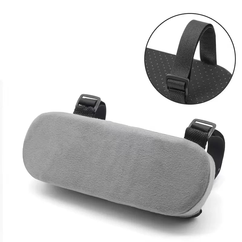 1pc Memory Foam Armrest Pads, Universal Elbow Support Cushion for Office Chair, Arm Pressure Relief Covers for Desk Chairs Home Oasis Select Grey