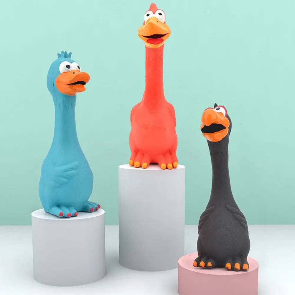 New Squeak Dog Toy Chew Bone Squeaky Ball Chicken Sound Dog Toys Tooth Grinding Training Pet Toy Supplies Dog Accessories Oasis Select